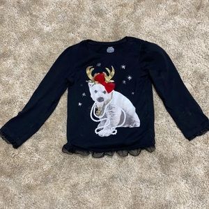Girls 4T shirt with ruffles on wrist and bottom
